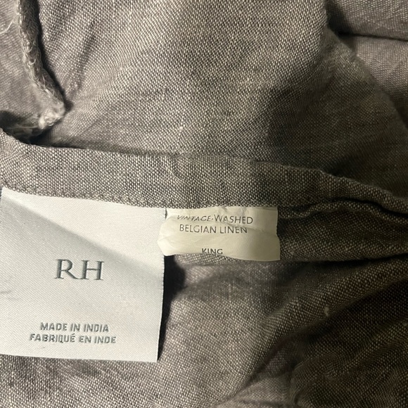 Gently Used Restoration Hardware Linen Duvet Cover - King/Cal King Graphite - Picture 4 of 9